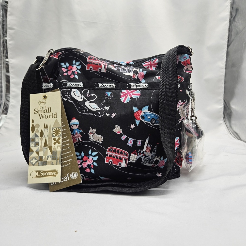 Disney LeSportsac Classic Hobo Sm World Fancy That Uk With Charm And‎ Sm Zip Bag